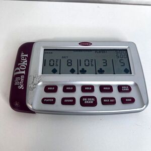 VTG Radica Big Screen Poker Electronic Handheld Game 1995 WORKS